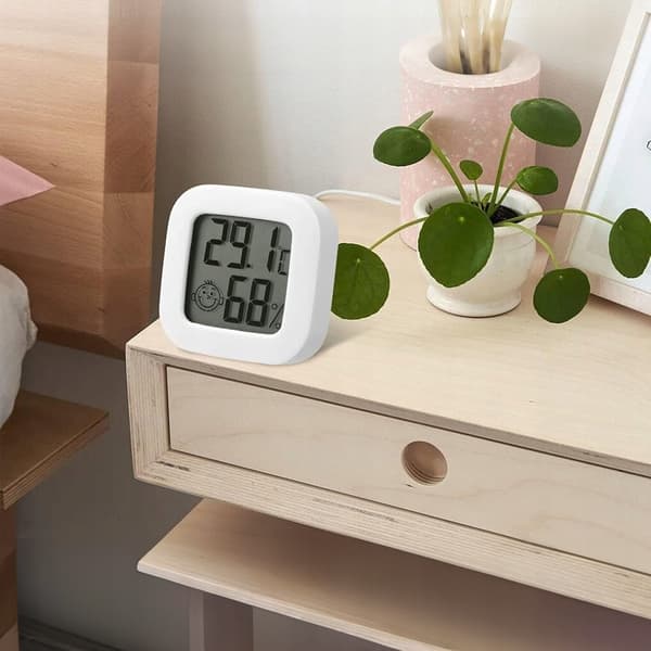 MINI VÄDERSTATION TERMOMETER HYGROMETER RUMSVÄDERSENSOR BATTERI