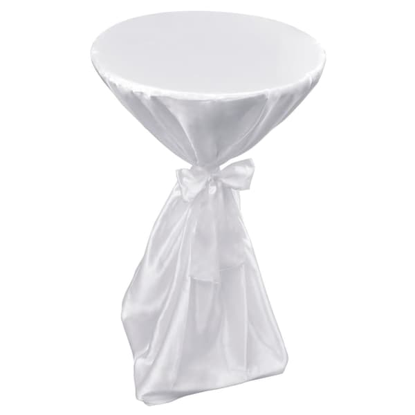 Vit duk med band, 80 cm, 2 stycken