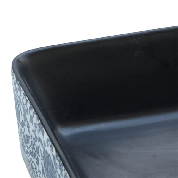 vidaXL bordvask sort og blå rektangulær 46x35,5x13 cm
