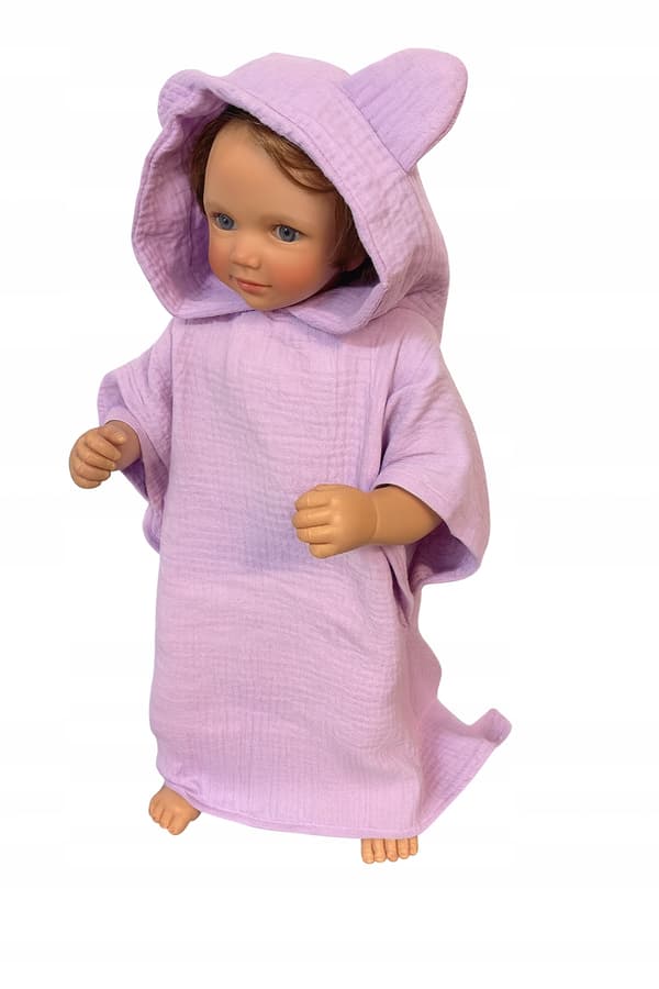 Lasten silkkiponcho 86-104 rantaliiviosa Lilja