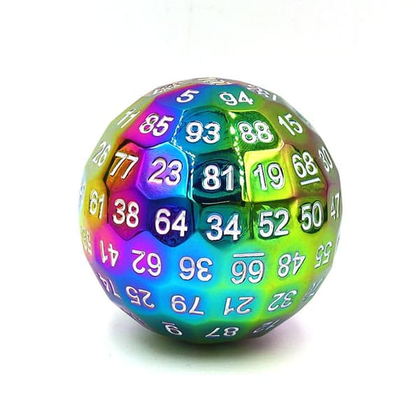 RPG Terninger Disco Ball Metal Hundred-Sided D100 Terninger