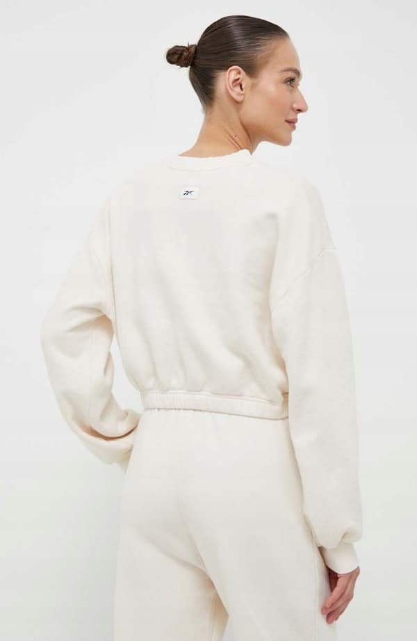 REEBOK DAM CREAM LÅNGÄRMAD TRÖJA S 2AXA4_B* BACKGROUNDS