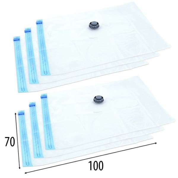 Vakuumväskor för kläder och sängkläder 6-pack 100x70 cm