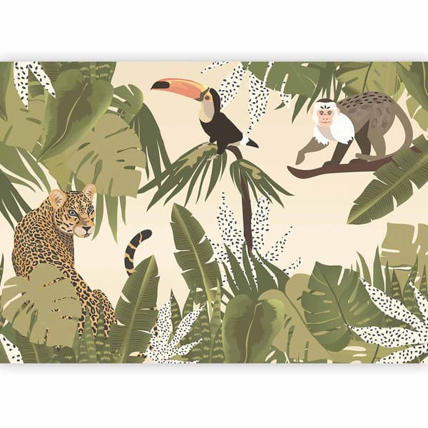 Fototapet - Jungle om natten