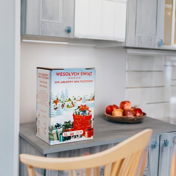 JULÆBLEJUICEKARTON 100% PRESSE 5L Til Julegaver