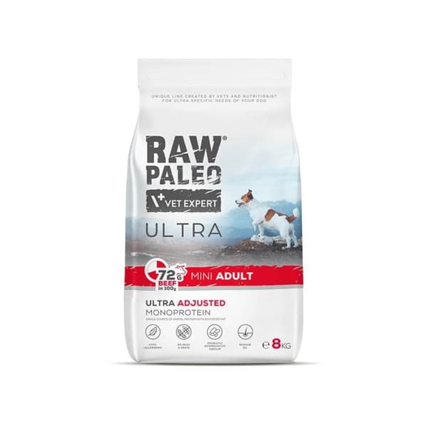 VetExpert Raw Paleo Ultra tørfoder til hunde 8 kg