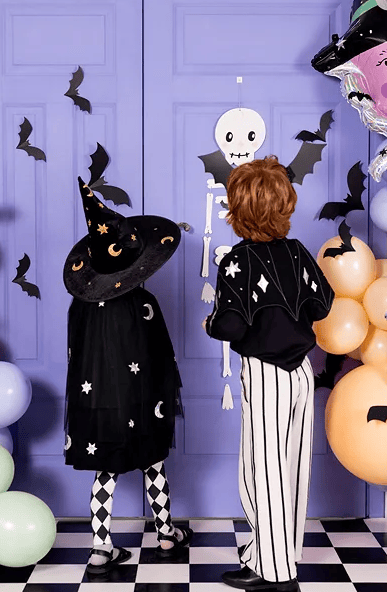 Halloweenpappersdekoration FLADDERMÖS 6 st.