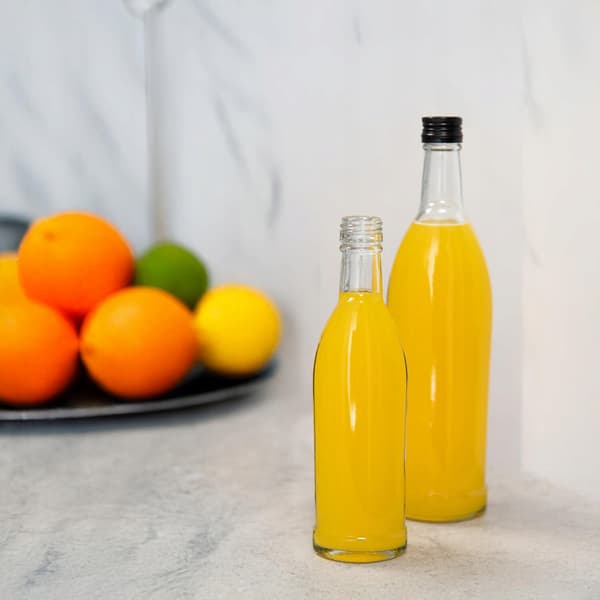 5x Iskra glasflaskor 250 ml flaska för alkohol, juice, vin, likörer set