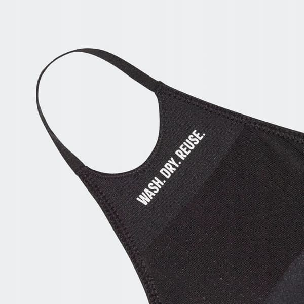 Adidas suojamaski musta 3-pakkaus S M L