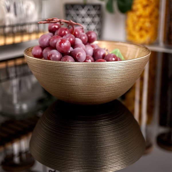 Guld glasskål 15 cm, 600 ml