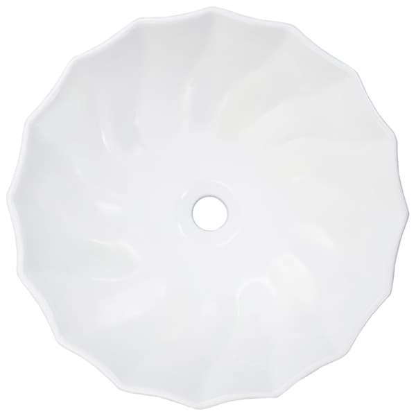 vidaXL Handfat, 46 x 17 cm, Keramik, Vit