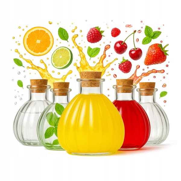 5x Glasflaskor Venice 250ml Karaff för Vatten, Juice, Likör, Olivolja