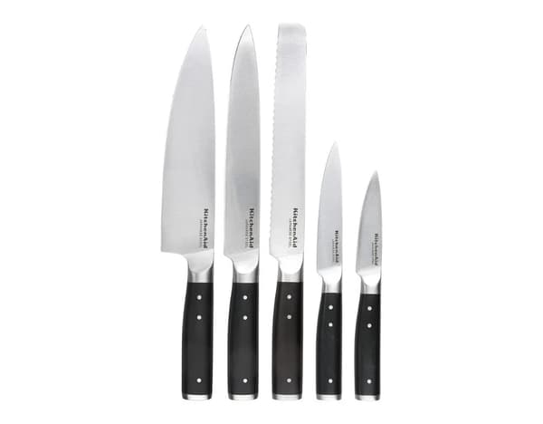 KITCHENAID GOURMET 7-DELAT KNIVSET I TRÄBLOCK MED SLIPS