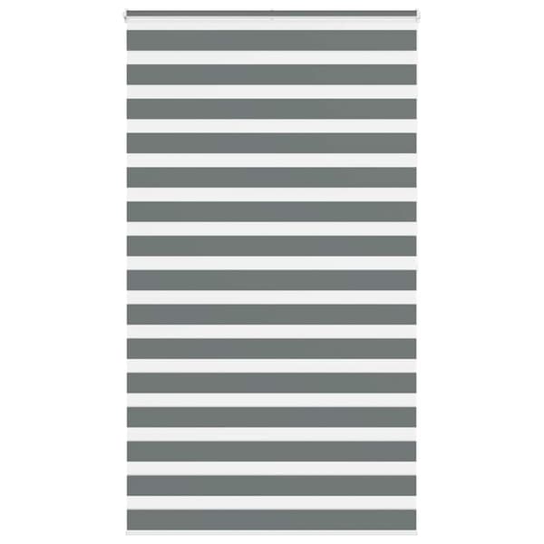 vidaXL Zebra rullegardin, mørkegrå, stofbredde 120,9 cm, polyester