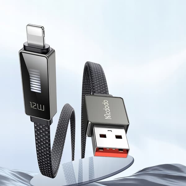 MCDODO Oplader USB Lightning Kabel Hurtig Opladning til iPhone 1M LED