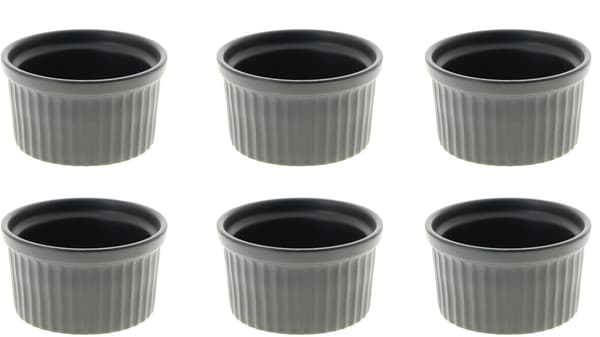 6x Crème brûlée muffinkopper i porcelæn