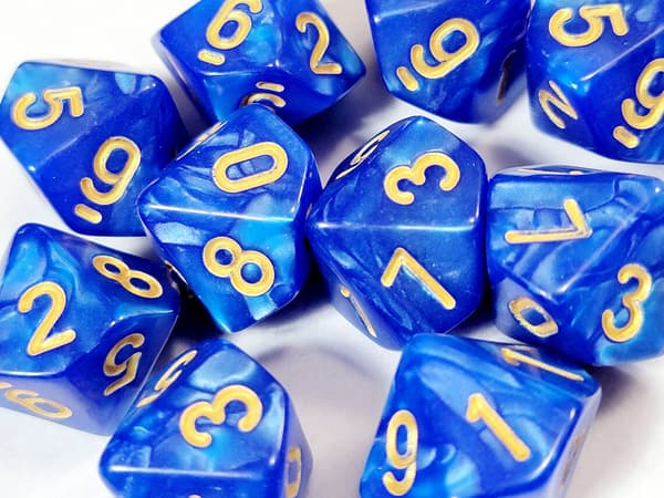 RPG-tärningar Lämna Titanic Tiosidiga D10-tärningar 0-9