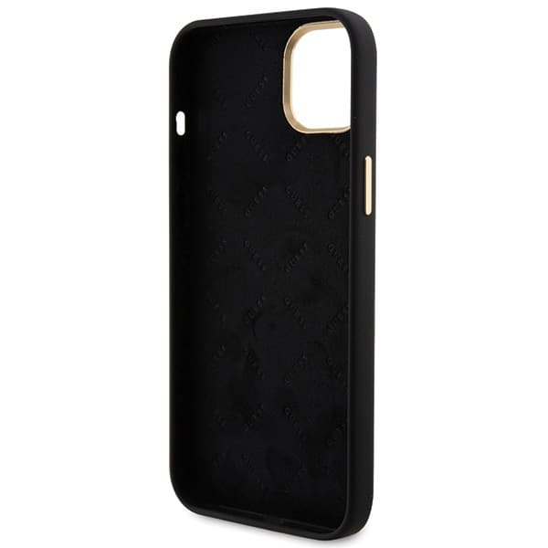 Guess GUHCP15M4DGPK iPhone 15 Plus/14 Plus 6,7" sort/sort hårdt cover silikone logo strass 4G
