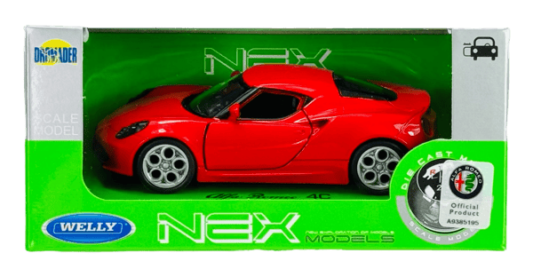 WELLY ALFA ROMEO 4C PUNAINEN 1:34 43676