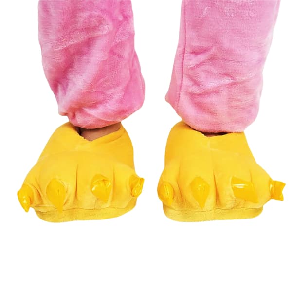 Bløde børneslippers med 3D-poter, gule og kløer, 27-32