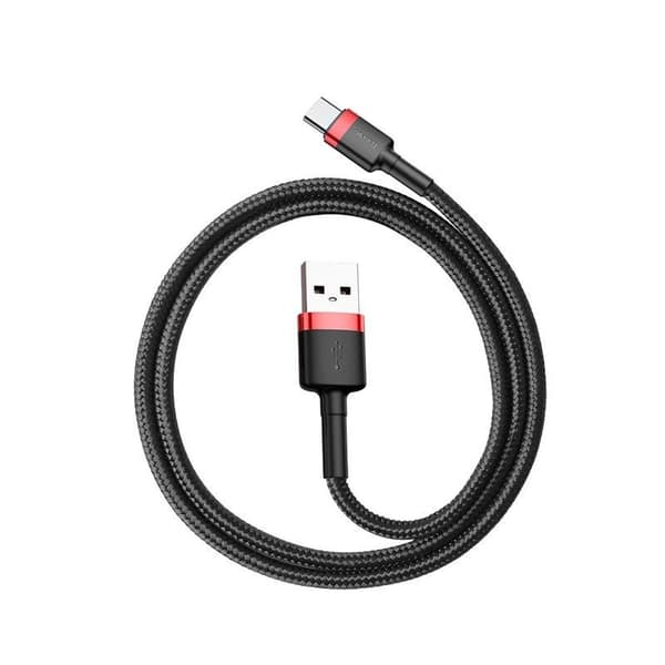 Baseus Cafule 2A USB till USB-C-kabel 3m (röd-svart)