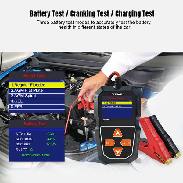 Konnwei KW218 Batterimåler