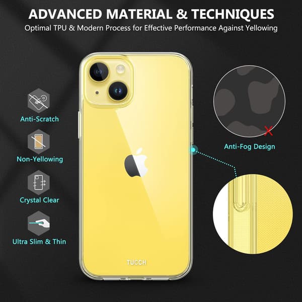 ETUI TIL APPLE IPHONE 13 2021/ IPHONE 14 KLART + GLAS