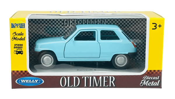 WELLY GAMMAL TIMER RENAULT 5 BLÅ 1:34 43740