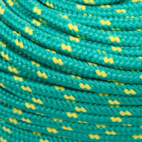vidaXL Segelrep, Grönt, 10 mm, 25 m, Polypropylen
