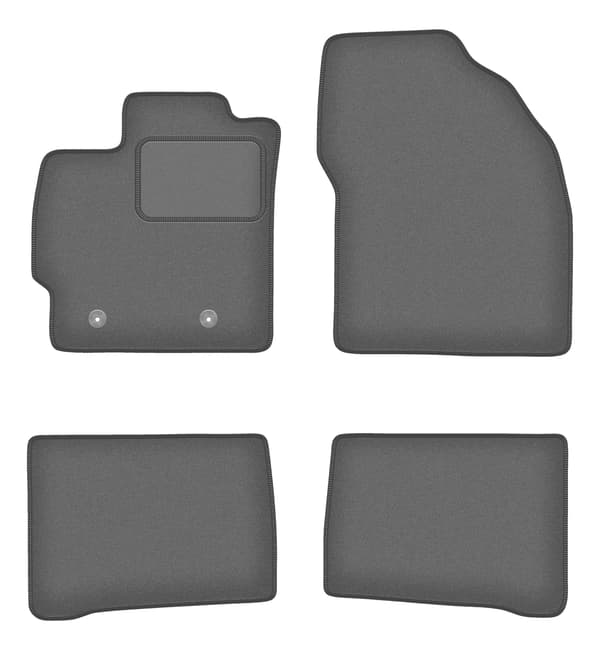 Velour grafit bilmåtter til: Toyota Prius III hatchback (2009-2011)