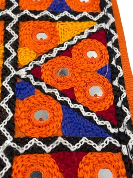 NOVAHAVEN clutch plånbok orange fairtrade etno boho
