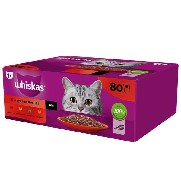 Våtfoder för katter WHISKAS Classic Treats i såsblandning 80x85g