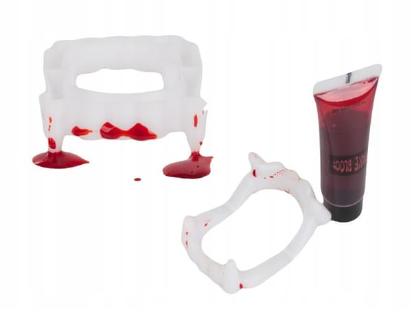 Konstgjort blod + Halloween-tänder (720) GAB_A
