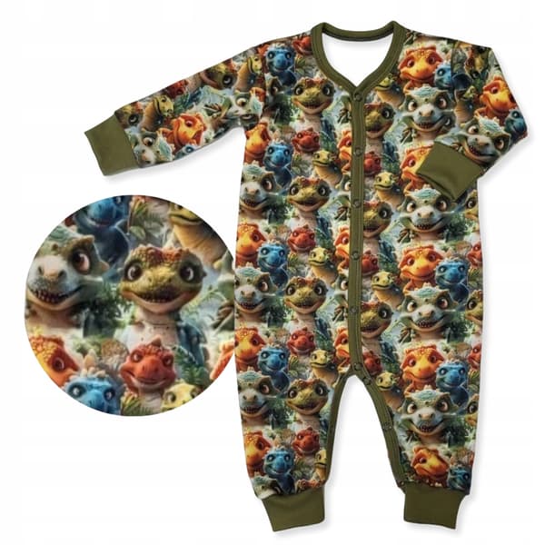 62 hel lynlås-heldragt HELDAGTE heldragter uden fødder PYJAMA DINO heldragter