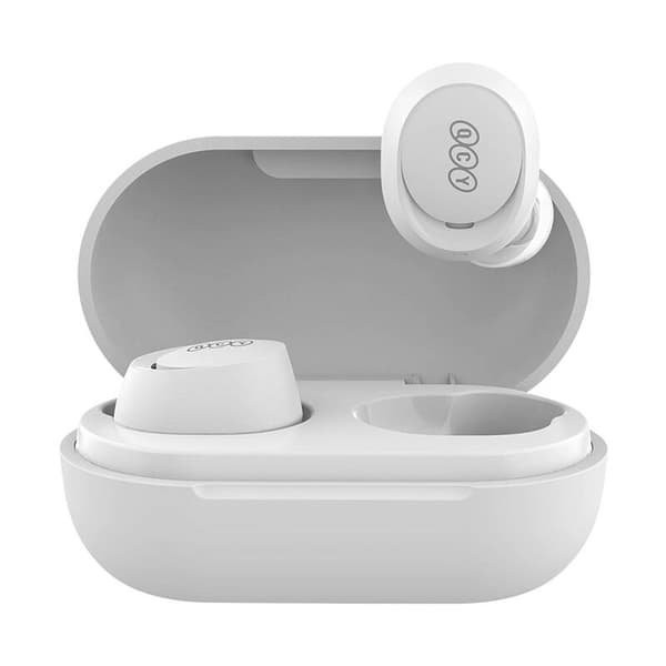 TWS QCY T27 hovedtelefoner (hvide)