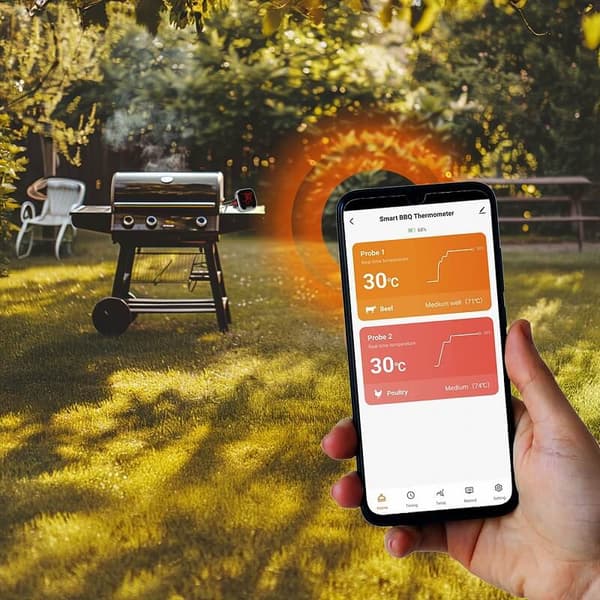 Bluetooth køkkentermometer, 2 sonder