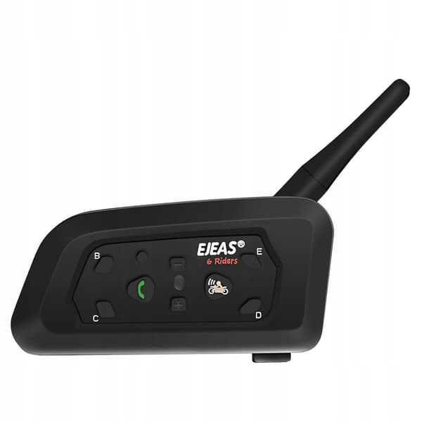 EJEAS V6 Pro+ Motorcykel Intercom til 6 personer FM, Bluetooth, IP67 Qualcomm