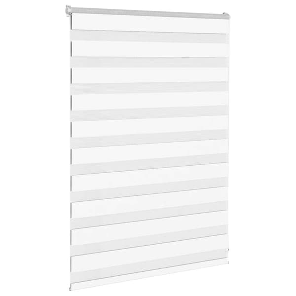vidaXL Zebrarullgardin, vit, tygbredd 110,9 cm, polyester
