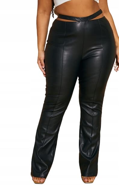 PRETTYLITTLETHING PLUS ECO LÄDERBYXOR 46 1Z7G1*