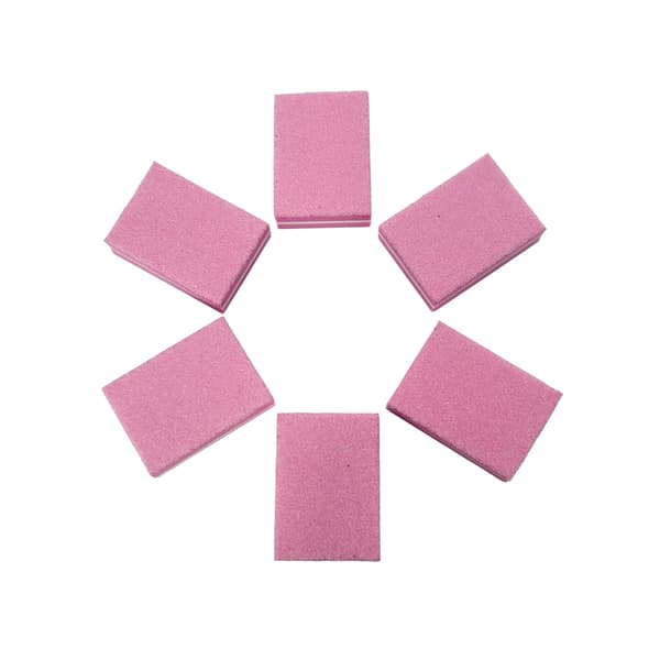 Mini nagellackblock rosa 100/180 polermaskin 50 st.