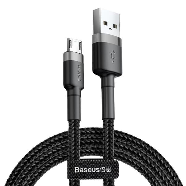 Baseus Cafule 2A 3m USB till Micro USB-kabel (svart och grå)