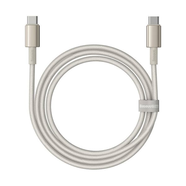 Baseus Tungsten Gold USB-C - USB-C -kaapeli, 100W, 1m (kulta)