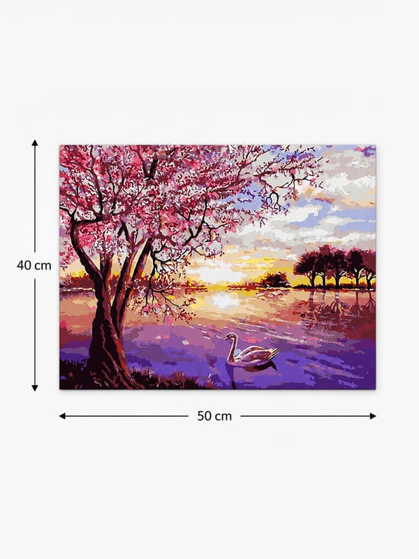 MALING EFTER TAL MED RAMME Billeder til maleri - Landskab 50x40 cm