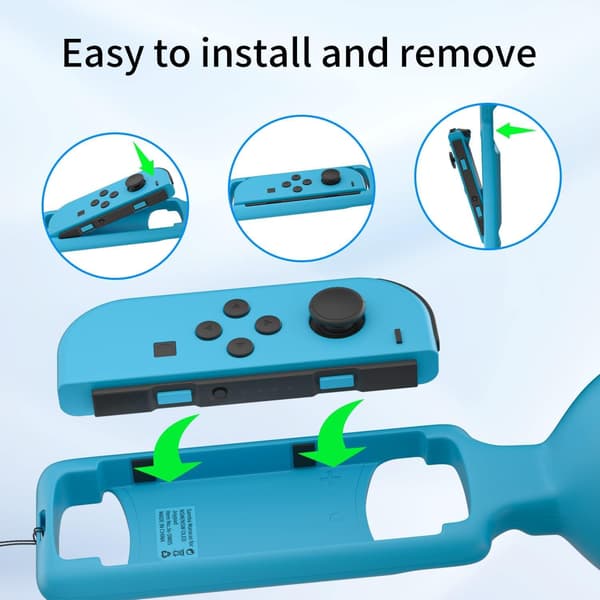 MARACAS HOLDER JOY-CON JOYCON NINTENDO SWITCH SAMBA BLÅ RØD 2 stk.