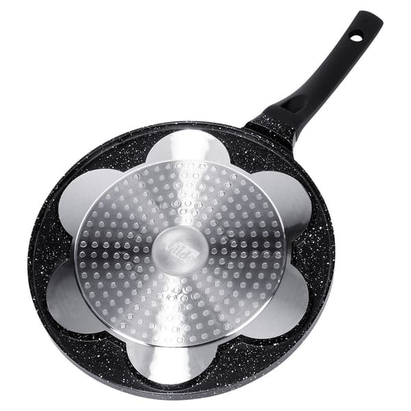 Granitpande til æg 7 huller BLACK LINE 26 cm