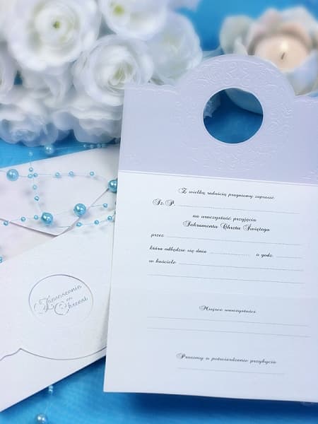 Pärlodopinbjudningar, 1 st.