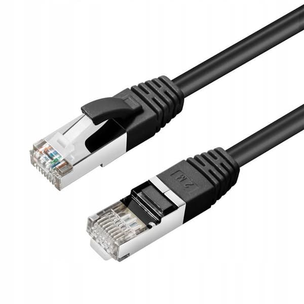 MicroConnect CAT6A S/FTP -kaapeli, 2 m, musta, LSZH