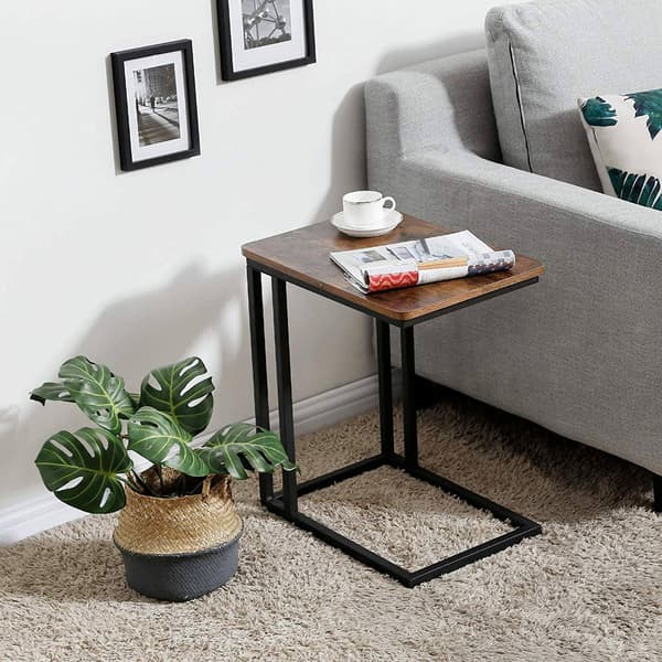 Strado VENGE sidebord - sofabord til bærbar computer, sidebord til sofa og seng, 2 i 1, hjul og ben