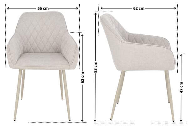RELLO klädd fåtölj, beige tyg