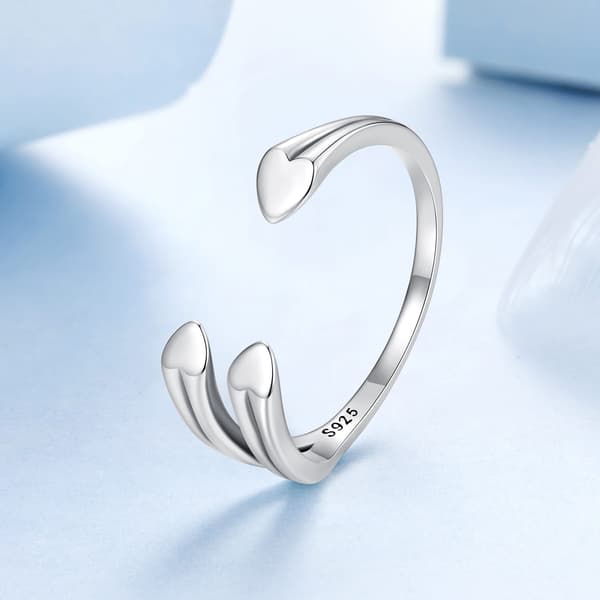 Silver universalring tre hjärtan silver 925